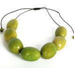 Green tagua necklace