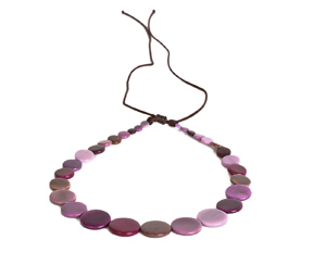 Purple tagua necklace